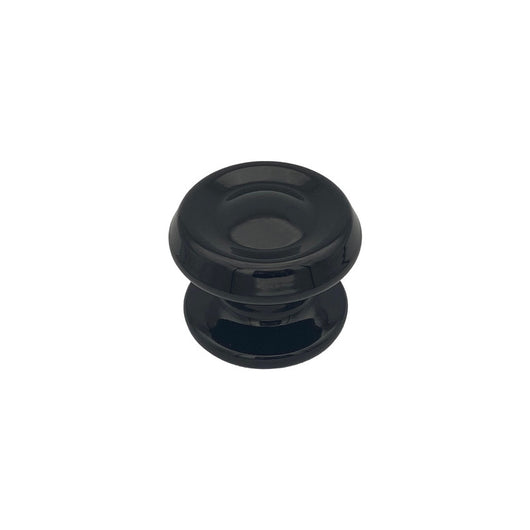 Pomolo fisso per porta SAGUATTI 876/80QB in alluminio nero lucido