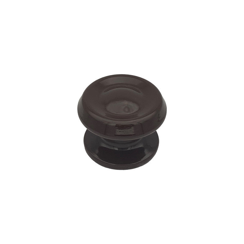 Pomolo fisso per porta SAGUATTI 876/80UB in alluminio marrone lucido