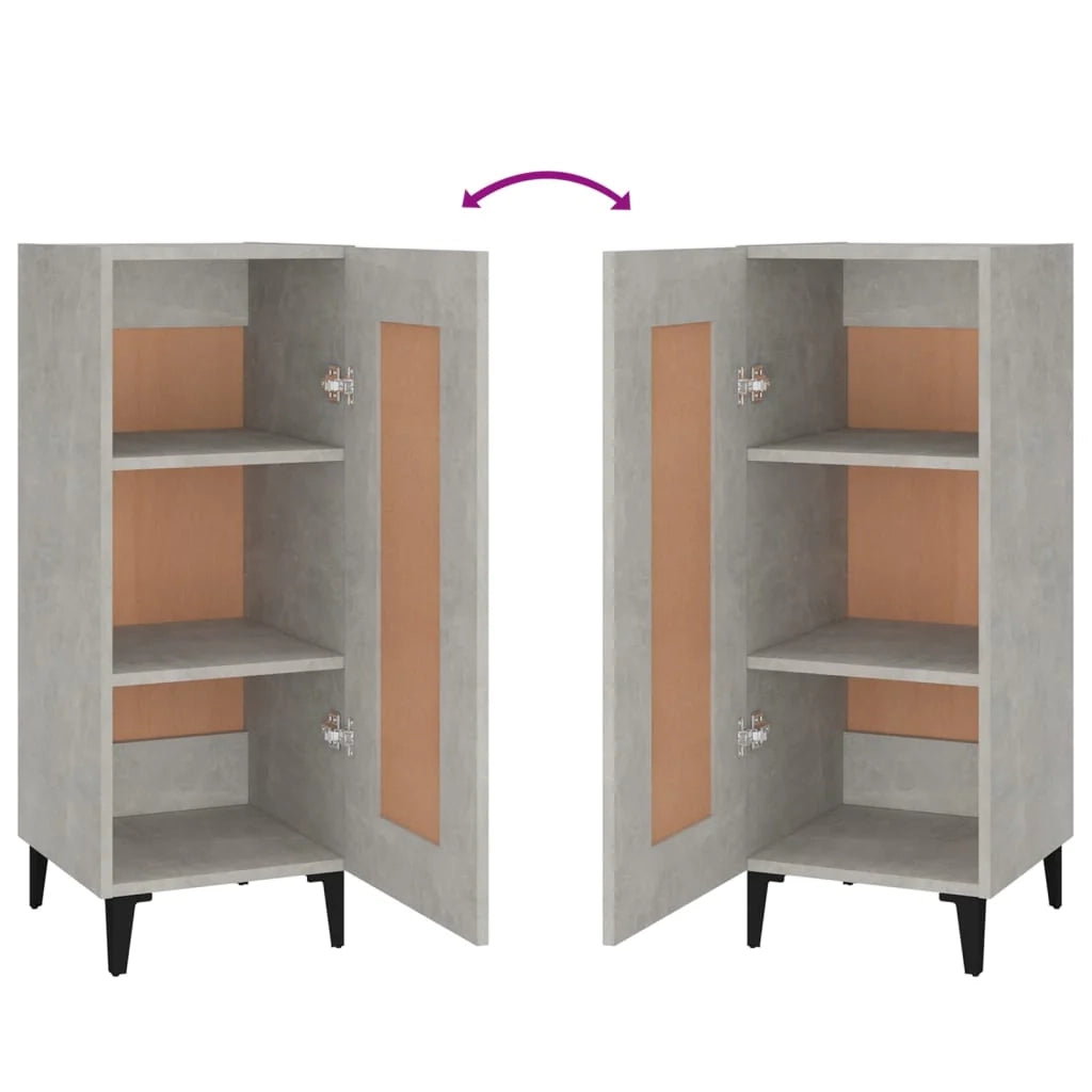 Buffet credenza cassettiera armadio mobile contenitore organizer per cucina soggiorno salotto 34,5 x 34 x 90 cm legno ingegnerizzato grigio 02_0031886