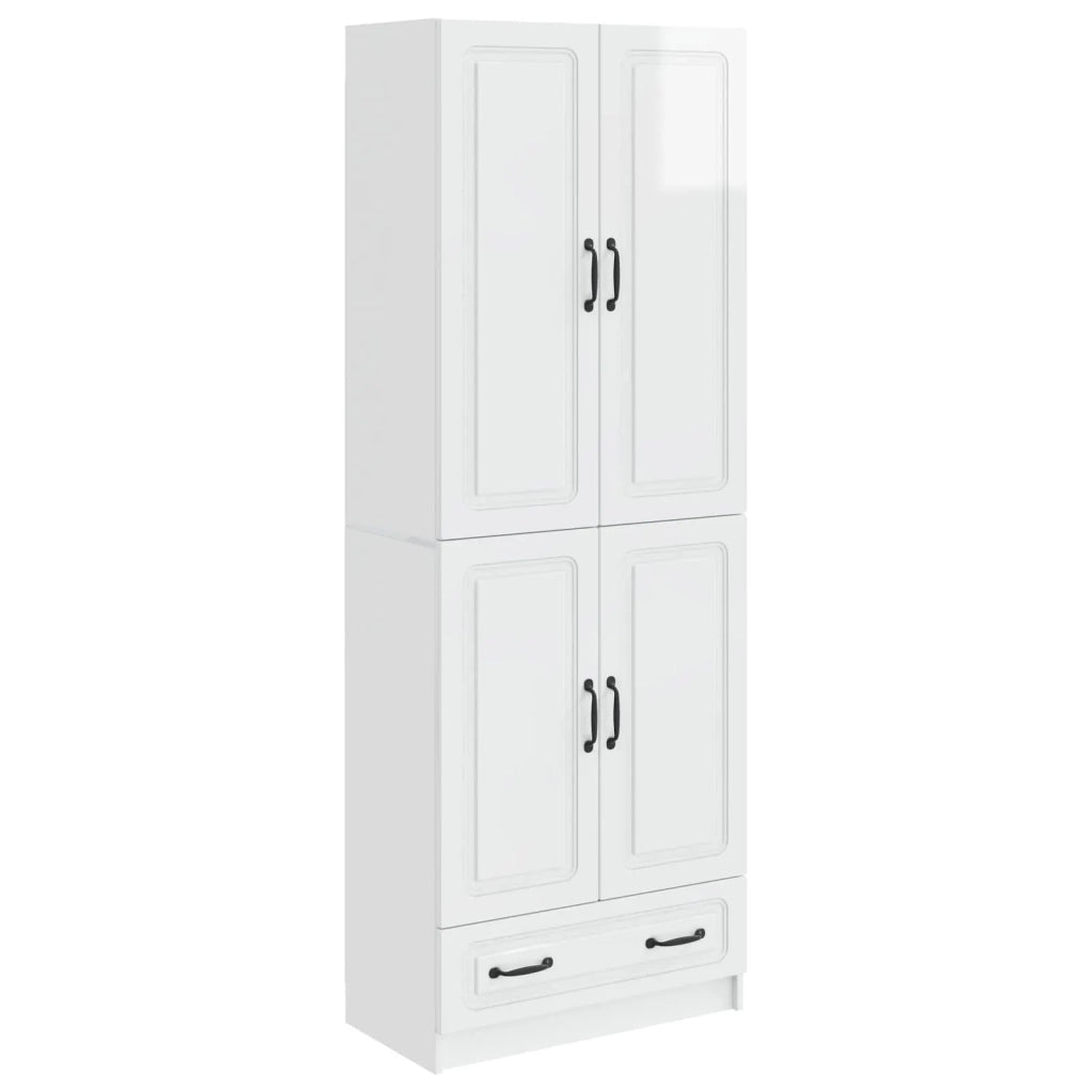 Set di armadi 2 pcs Bianco Lucido Legno ingegnerizzato 3416938