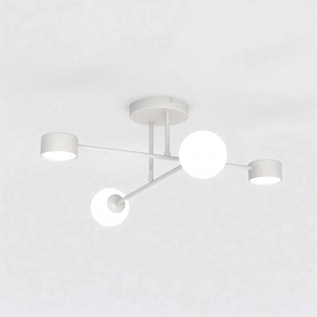 Lampada a sospensione Holon in acciaio bianco