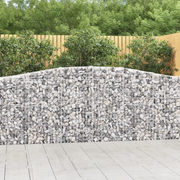 Cesti Gabbioni ad Arco 15 pz 400x30x100/120 cm Ferro Zincato 3145835