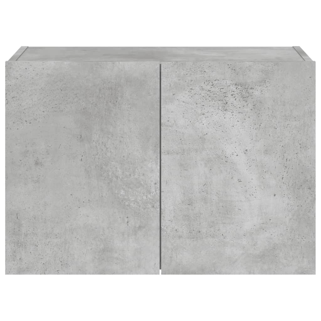 Mobile TV multimediale scaffale TV credenza mobile TV sala da pranzo soggiorno camera da letto montaggio a parete con luci LED 60 x 35 x 41 cm grigio 02_0027905