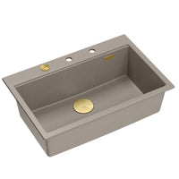 Lavello In Granito Marc 110 Workstation Beige Acciaio