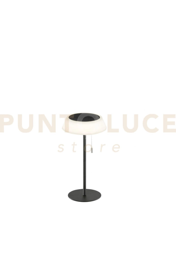 LAMPADA DA TAVOLO SOLARE RICARICABILE LED JIN NERA 1,2W 3000K 112LM  DIMMERABILE IP54 D170XH320MM