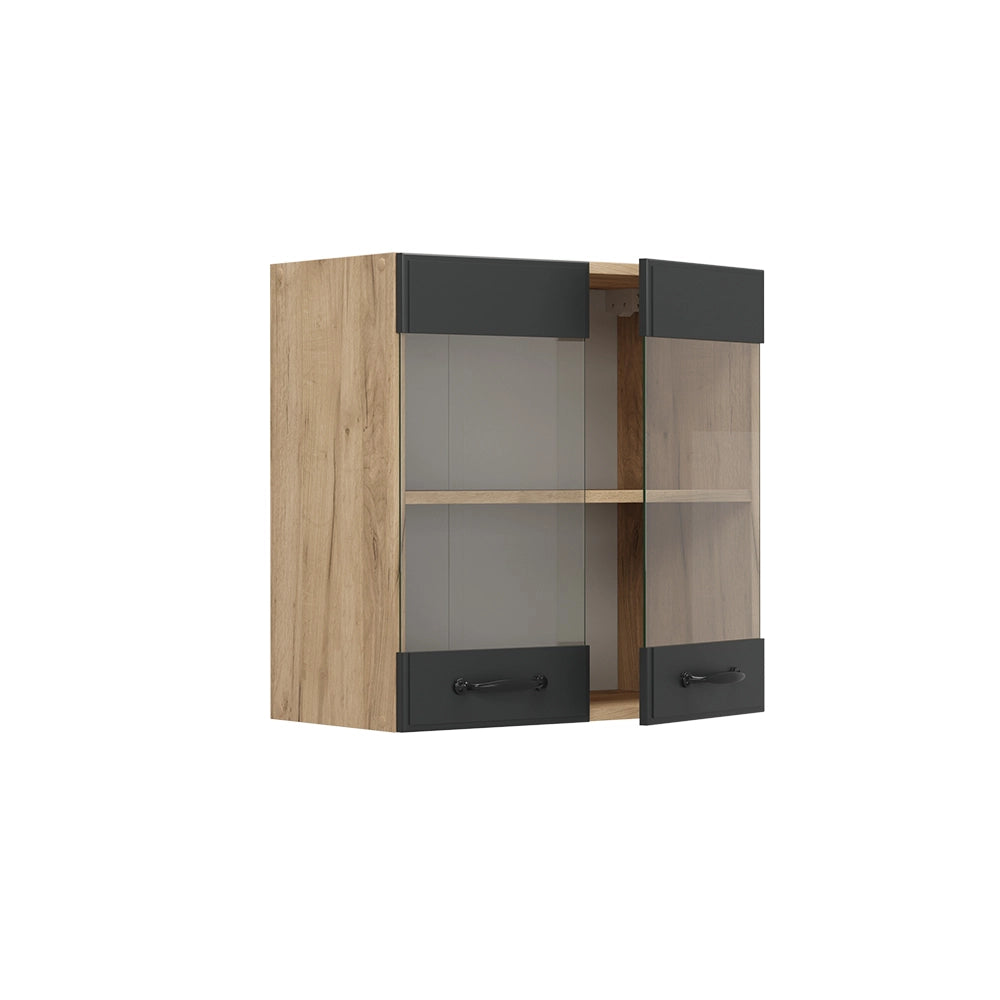 Vicco Mobile da cucina in vetro Antracite casa di campagna 60 cm