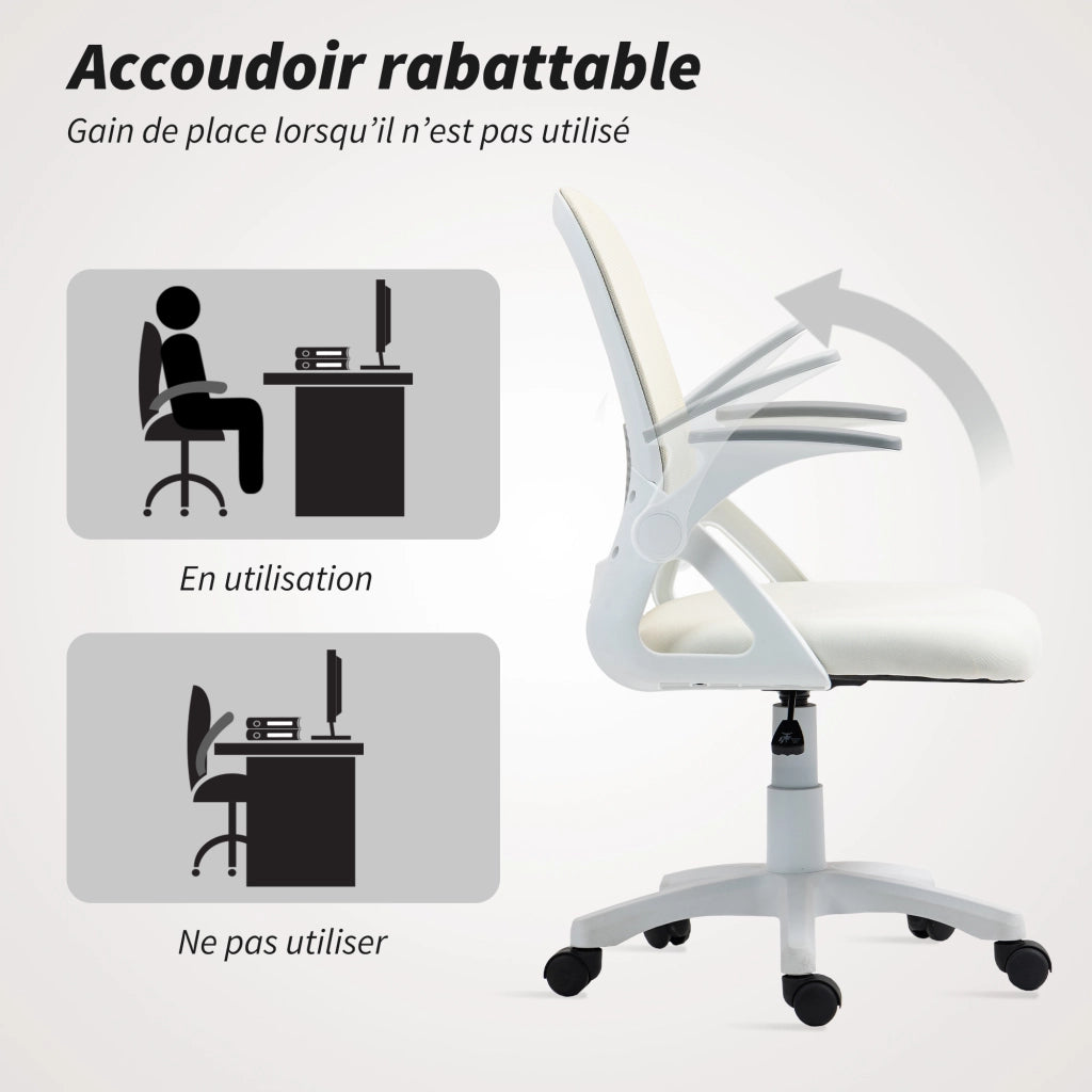 Poltrona da ufficio ergonomica ¨C zephmum ¨C rete grigia, braccioli regolabili, altezza regolabile