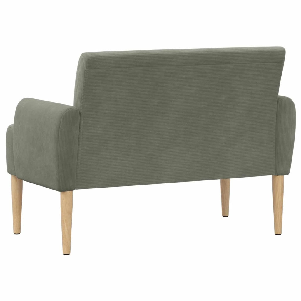 Loveseat con bottoni imbottiti Grigio Chiaro 116 x 67 x 81 cm 42041788
