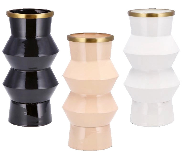 1 Pezzo Vaso Decorazione Casa in Metallo 11,5 x 27 cm 3 Colori Disponibili