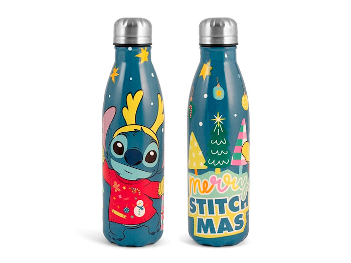 Bottiglia termica stitch xmas blu  lt 0,5.