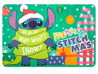 Tovaglietta stitch xmas verde in polipropilene decorata cm 45x30