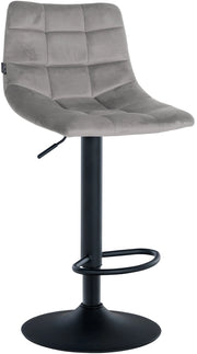 Sgabello Jerry Velvet grigio,nero