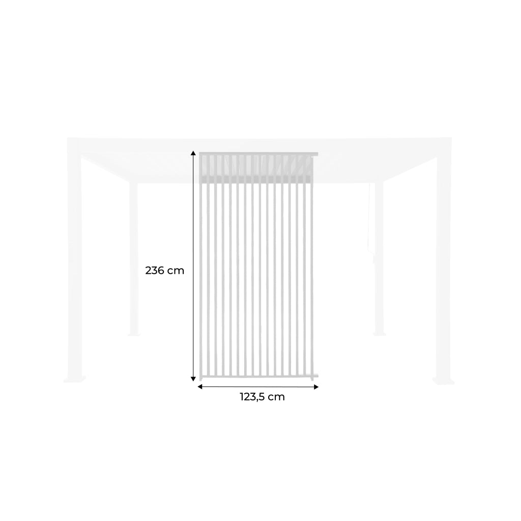 Persiana verticale 1.3m per triomphe 3x4, antracite