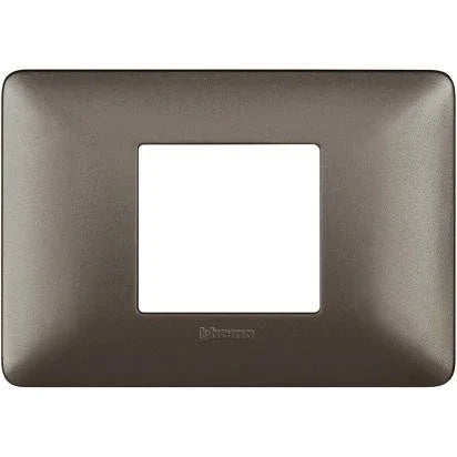 Placca Bticino Matix 2 moduli centrati iron AM4819MIR