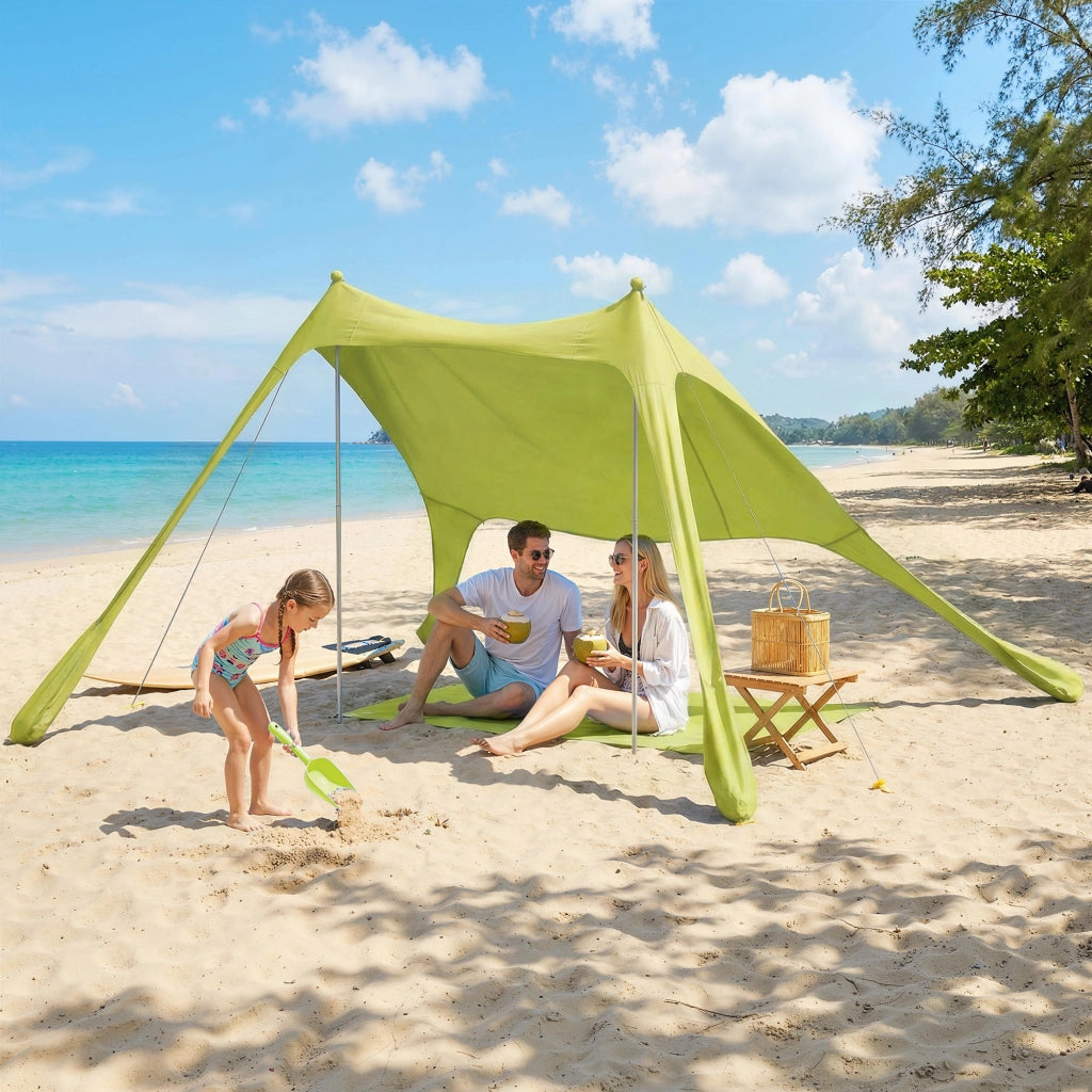 Carpa da Giardino Pieghevole ¨C zephmum ¨C Verde UPF50+ con Paletti e Borsa