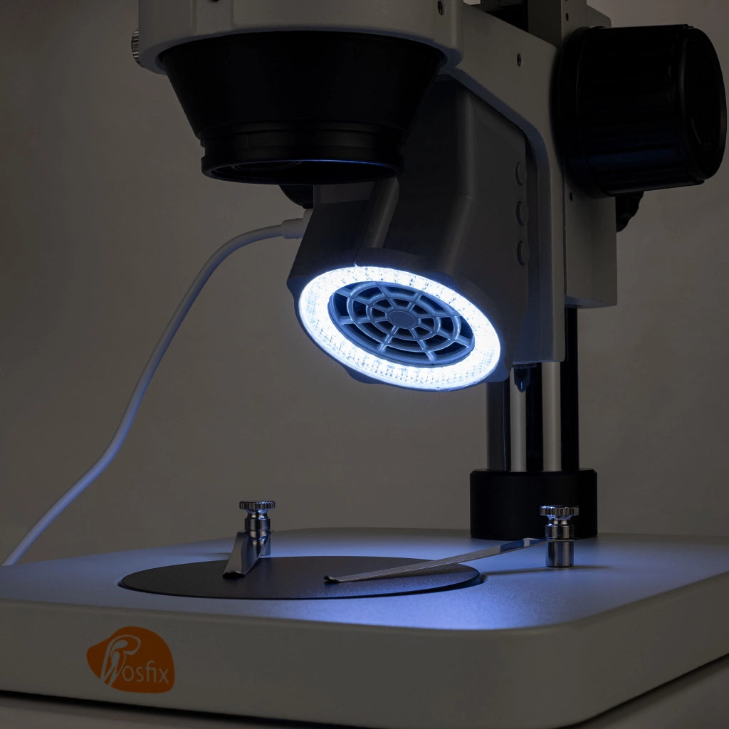 Potenziatore di Aspirazione per Microscopio Stereoscopico – Ventola 7600 RPM, 36 LED | USB Tipo C, 5V DC