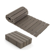 Percorso da giardino arrotolabile 242 x 43 cm antiscivolo pratico rustico in HDPE grigio 20_0010034