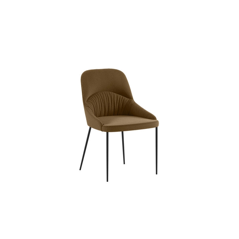 Sedia rivestita in tessuto easy-clean Gambe in metallo verniciato Nero Ginevra 54cm X 63cm H 89cm Stones