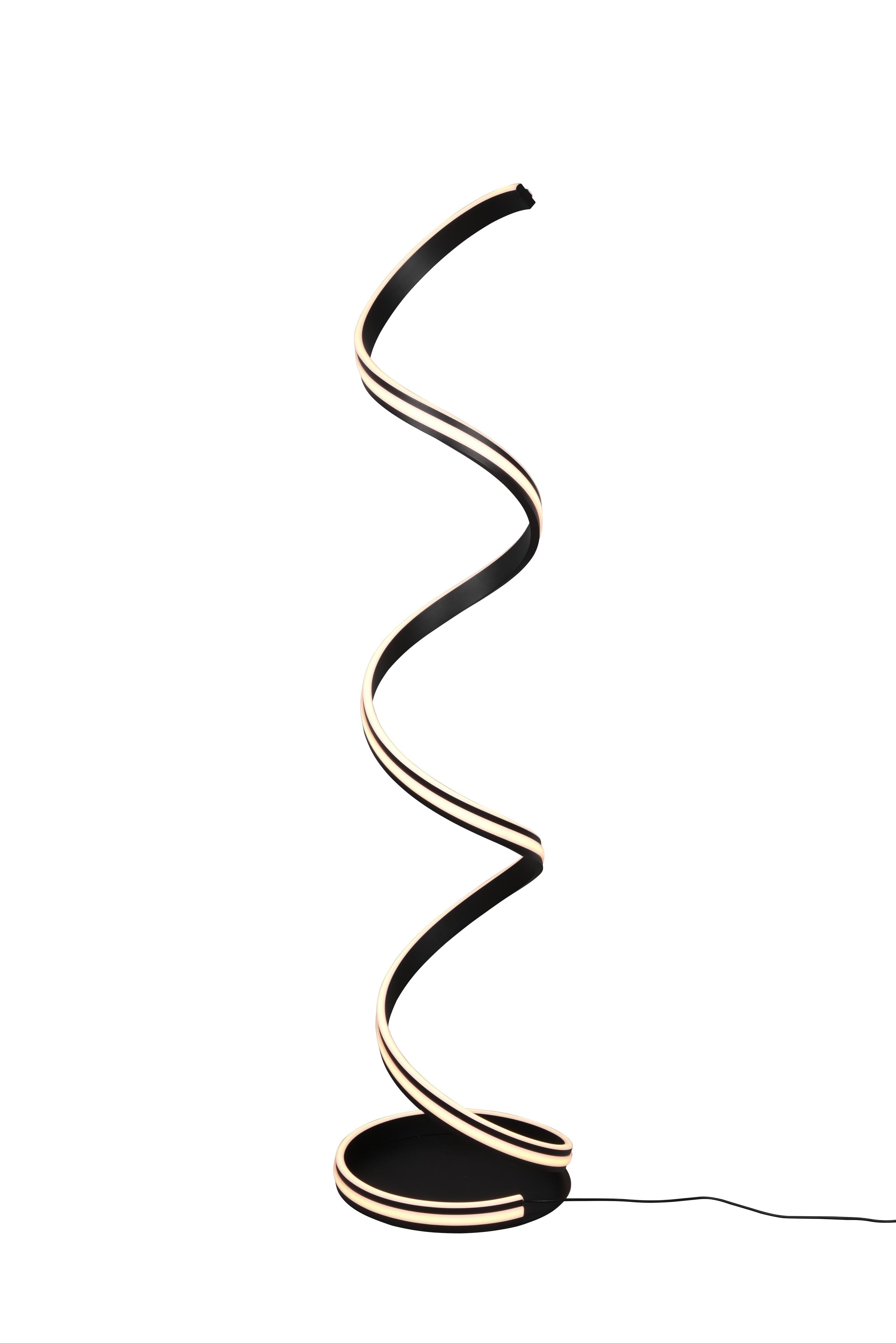 Piantana da Interno a LED in Metallo Nero Opaco