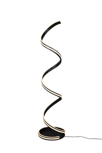 Piantana da Interno a LED in Metallo Nero Opaco