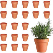 Pannelli di terracotta miniatura 20 pezzi - 4,5 x 4 cm - con fori di drenaggio - per piante grasso/zappette - DIY - vasi per piante