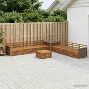 Set di divani da esterno 9 pcs Naturale 3383167
