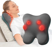 Cuscino Shiatsu con Calore per Riduzione Dolore Muscolare - Progettazione Ergonomica per Collo, Spalle e Schiena