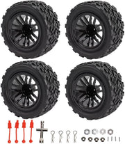 Bandini 4 pezzi - Duraturo - Resistente allo sfratto - Alta aderenza - 12mm Hex - Pneumatici off-road per furgone - Pneumatici off-road