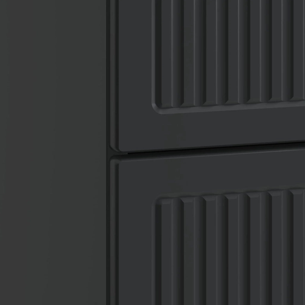 Armadio da Notte con cassetto 2 pcs Nero 43 x 34,5 x 47,5 cm