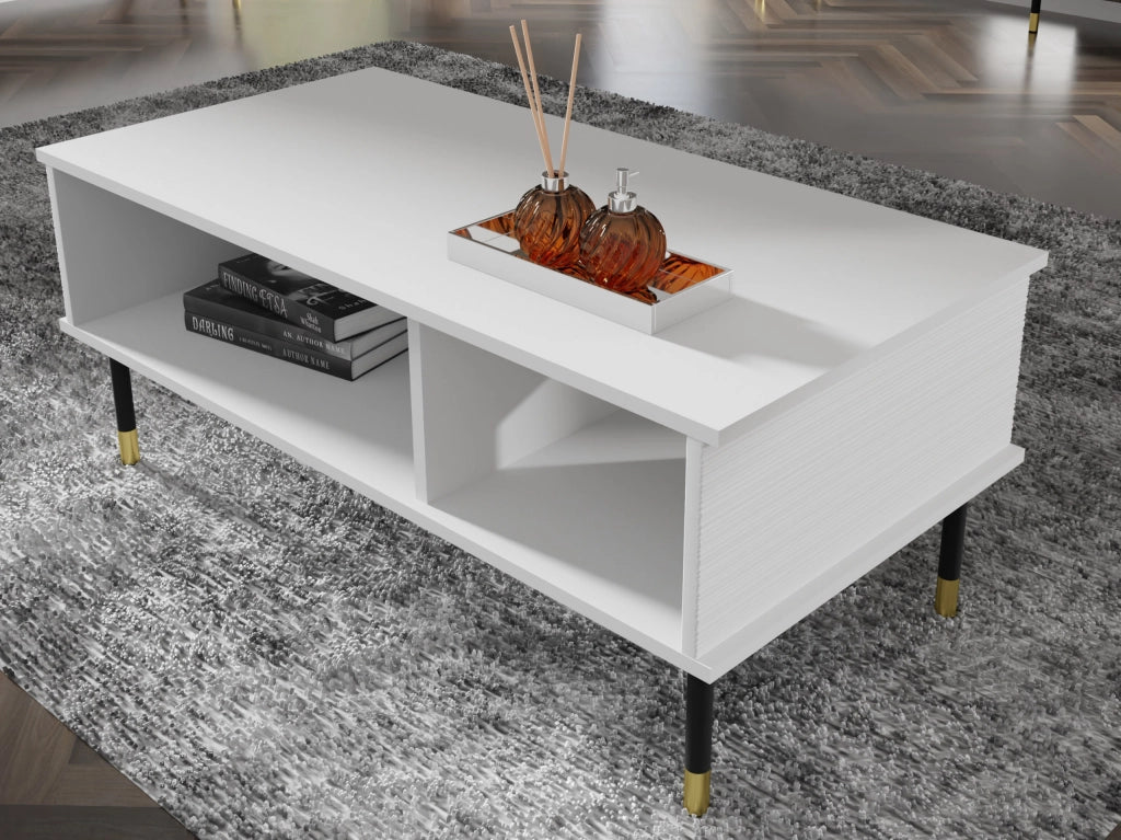 TAVOLINO SHERWOOD 110x55 BIANCO OPACO