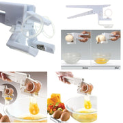 Trade Shop - Egg Ez Cracker Rompi Guscio Uovo Separa Uova Chiara Bianco Rosso Tuorlo Albume -