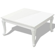 Tavolino da salotto | Tavolino da caff¨¨ | Tavolino da Soggiorno 80x80x42 cm Lucido Bianco
