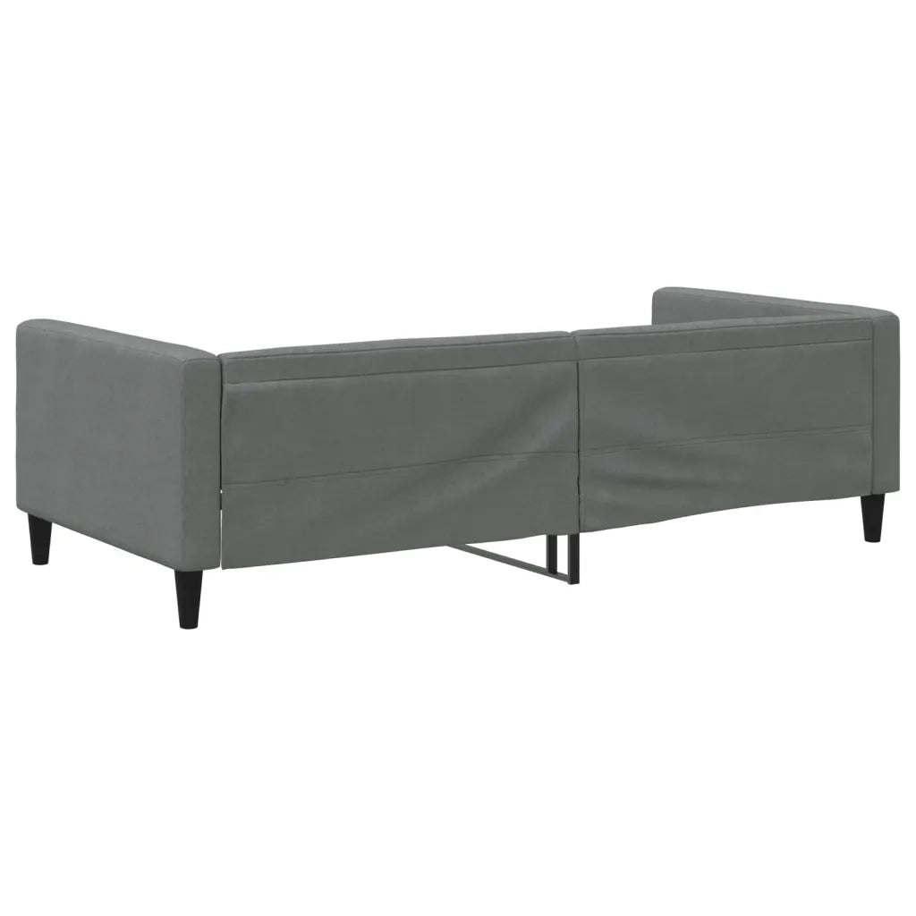 Letto da Giorno Grigio Scuro 100x190 cm in Tessuto 353999