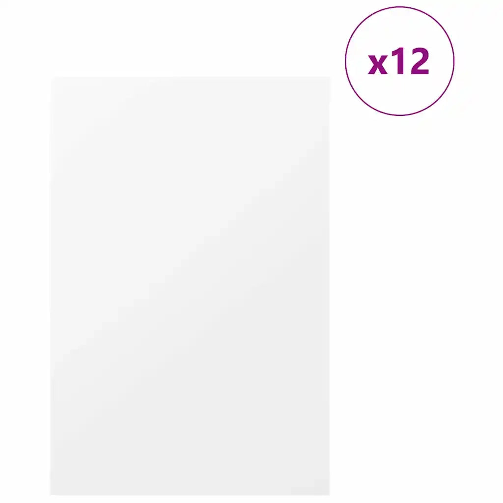 Pannelli decorativi 12 pcs Bianco 40 x 60 x 0.27 cm