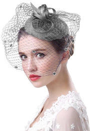 Fascinator con Clip per Capelli - Accessorio Elegante per Matrimoni - Capello per Uomo - Accessorio Casual - Diametro 16 cm