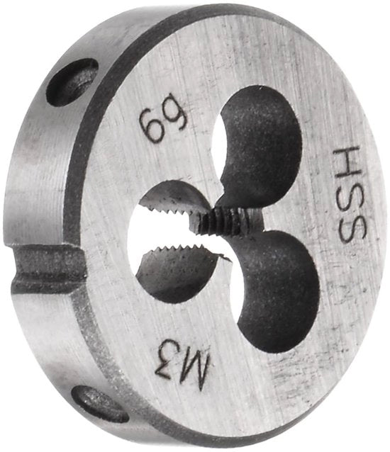 Matrijs a Nastro per Metallo/Kunststoff - M3 x 0,5 - Matrijs Rotativa - HSS - Pre-trattamento - Adatta per Metallo/Kunststoff - Rimozione Spazzola Pulita - Matrijs per Taglio Filo