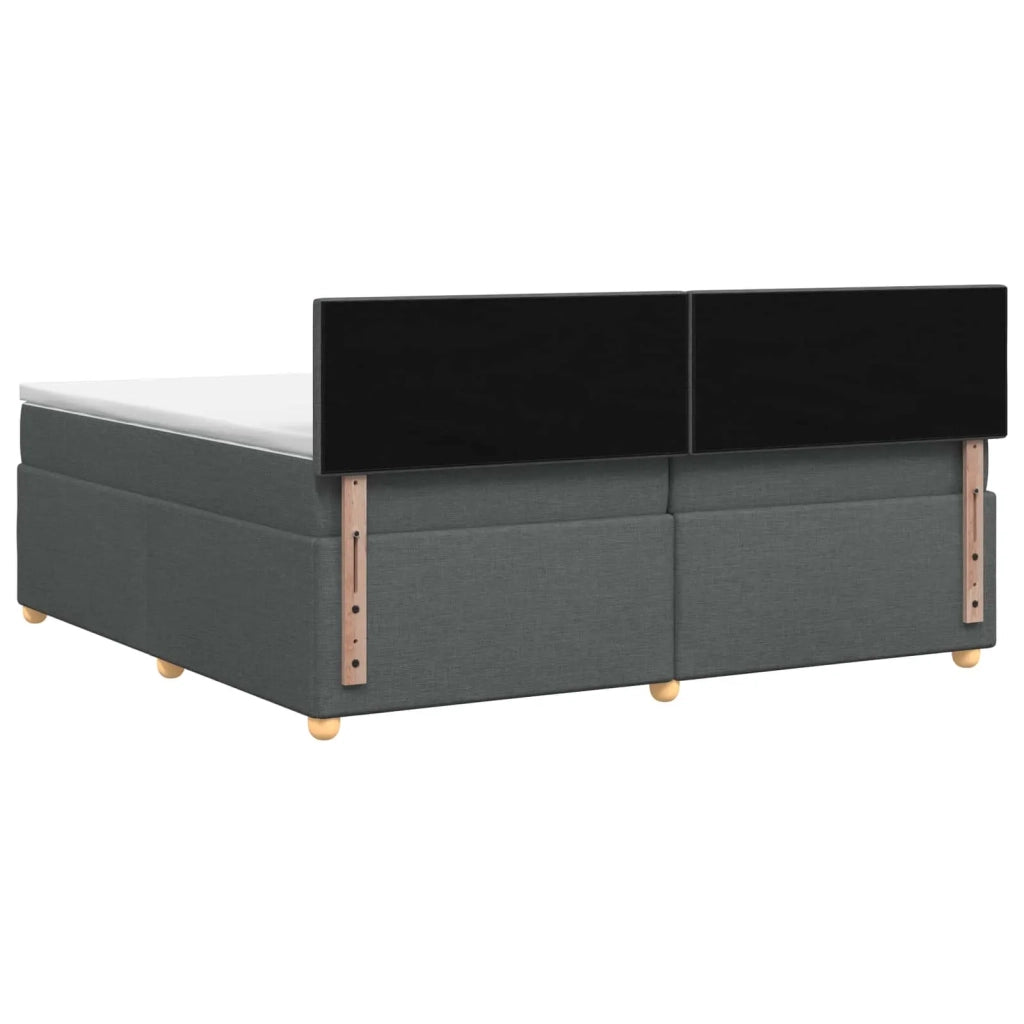 Letto box spring con materasso Grigio Scuro 200 x 200 cm 3452500