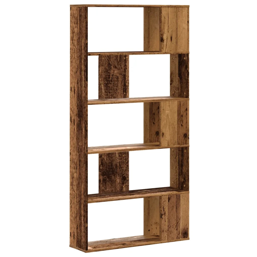 Libreria 5 Ripiani Legno Vecchio 80,5x23,5x162,5cm Multistrato 852778
