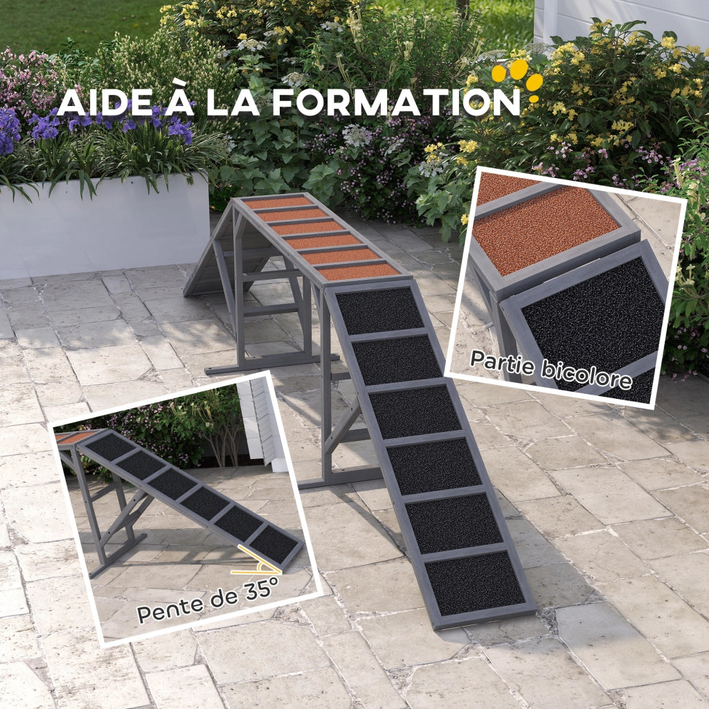 Attrezzatura Agilit¨¤ per Cani ¨C zephmum ¨C 335x55x60cm Grigio