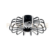 PLAFONIERA LED VENTILATORE GRECALE NERO 80W 8470LM CCT DIMMERABILE Wi-Fi 50X20,7CM