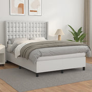 Giroletto a Molle con Materasso Bianco 140x190 cm in Similpelle 3132496