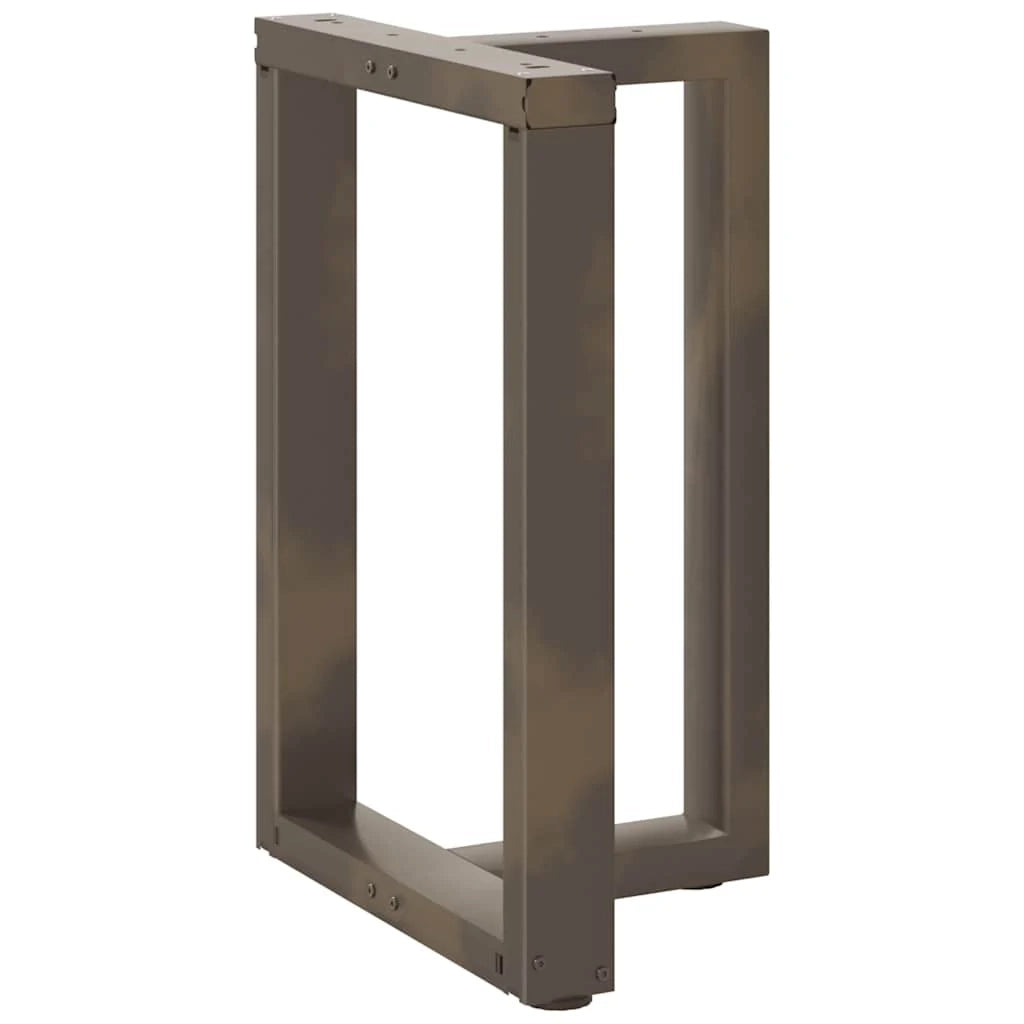 Set di 2 gambe per tavolo regolabili a forma di T 50 x 35 x 73 cm design moderno stabili acciaio nero 02_0057320