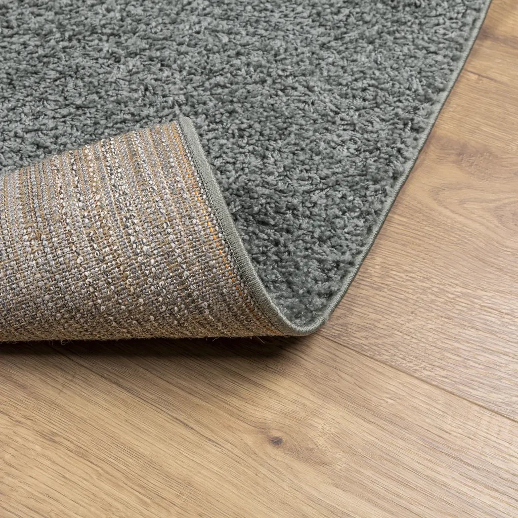 Tappeto Shaggy PAMPLONA a Pelo Lungo Moderno Verde 80x150 cm 375295