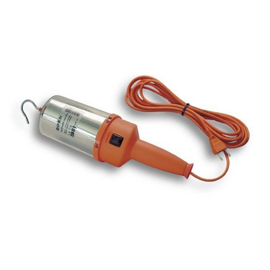 FANTON 62541 Lampada Portatile con Cavo 10 m Spina Italiana 2P 10A Calotta in Policarbonato Interruttore Unipolare colore Arancione