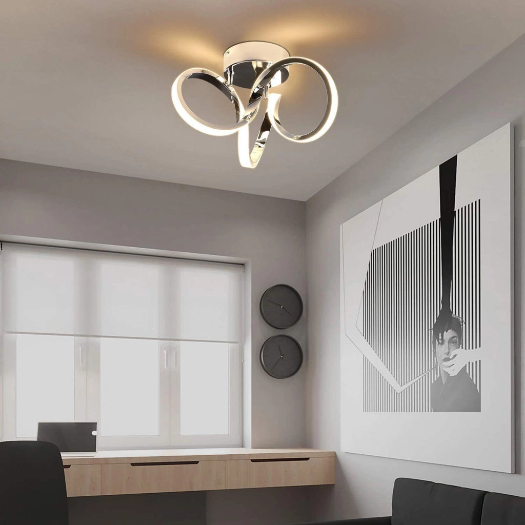 ZMH Lampada da soffitto plafoniera LED moderna 31cm alluminio per interni soggiorno camera letto