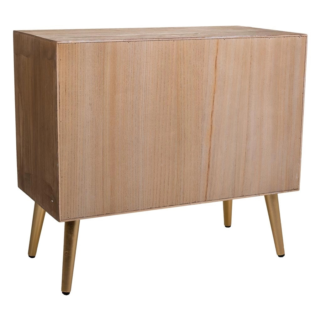 Cassettiera in legno marrone 73x36x65h