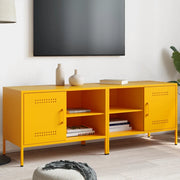 Mobili TV 2 pz Giallo Senape 68x39x50,5 cm in Acciaio 843001
