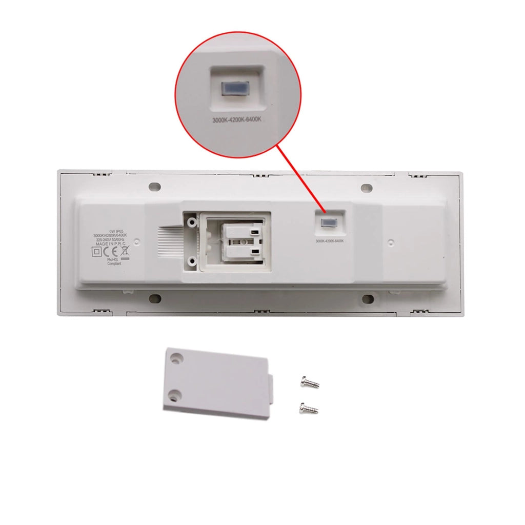 Faretto segnapassi LED 6W CCT incasso rettangolare parete IP65 moderno lampada muro luce viale giardino esterni 230V BIANCO