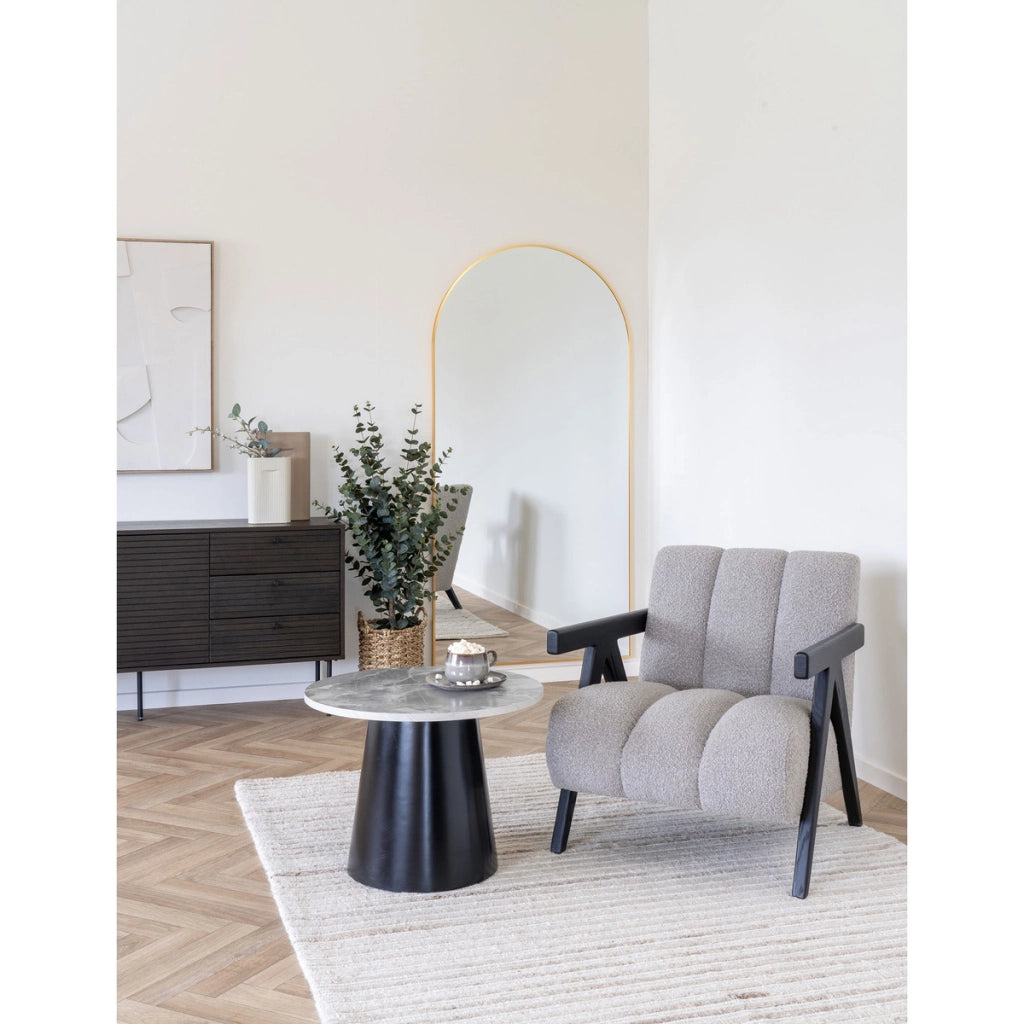 Tavolino Brito, Grigio, Truciolare, 60x60x45 cm
