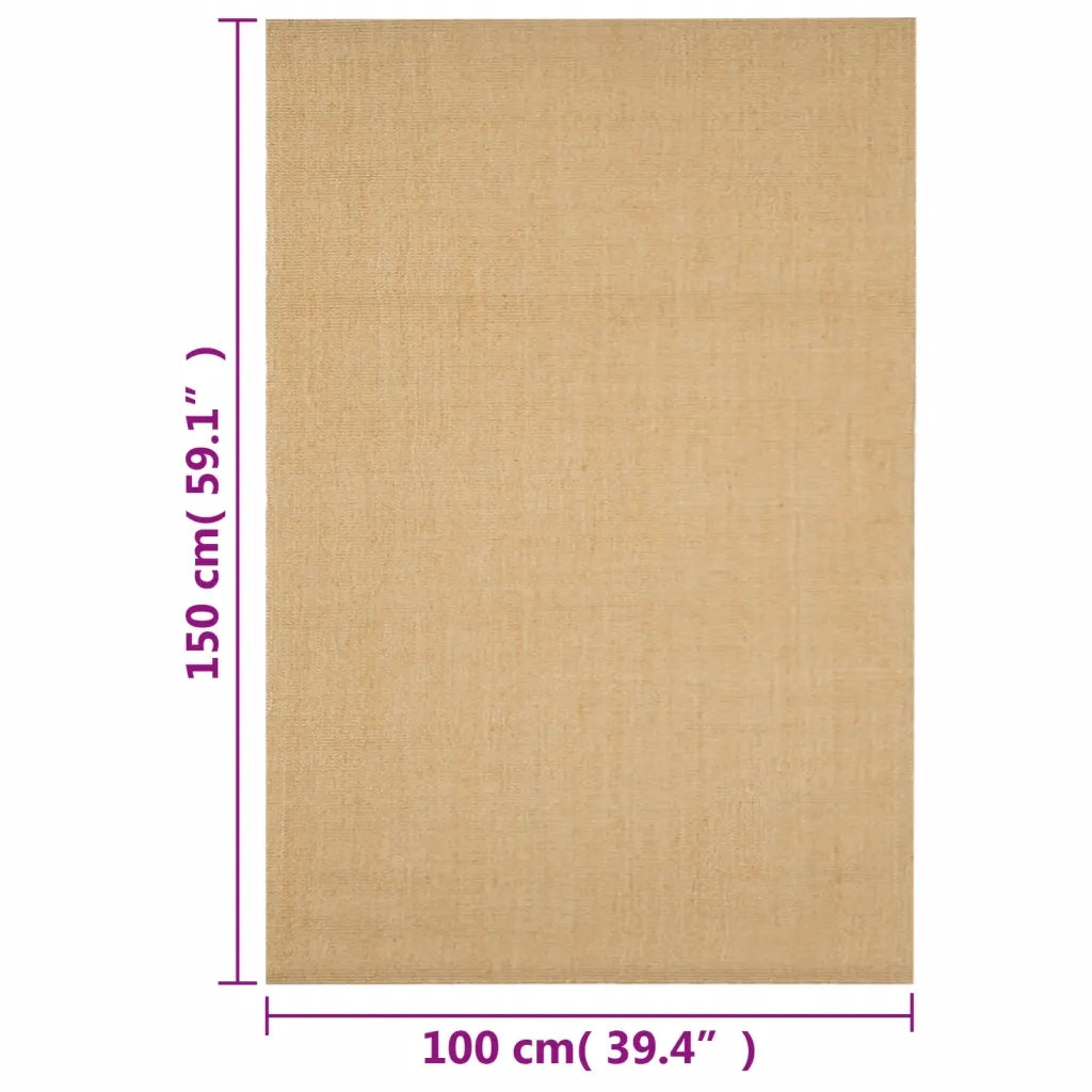 Tappeto in Sisal Naturale 100 x 150 cm 136311